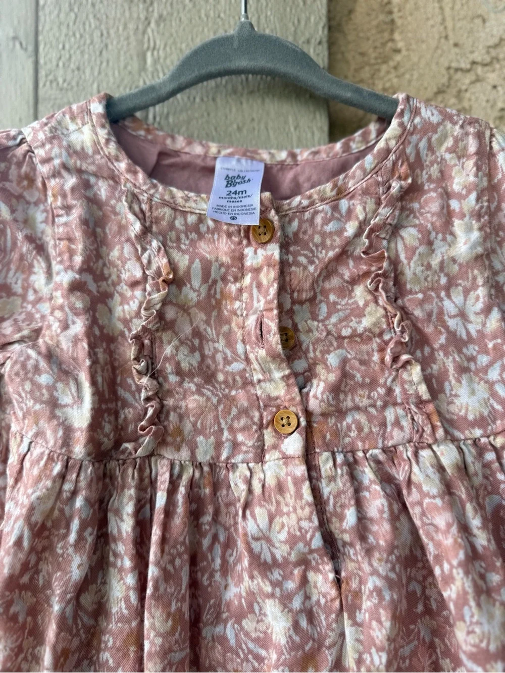 OshKosh B'gosh Pink Floral Button-Front Dress